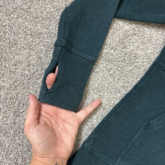 Wild Rye Hoodie Womens 4 Green Sherpa Lined Hood Snap Placket Thumbholes Casual - Picture 5 of 12